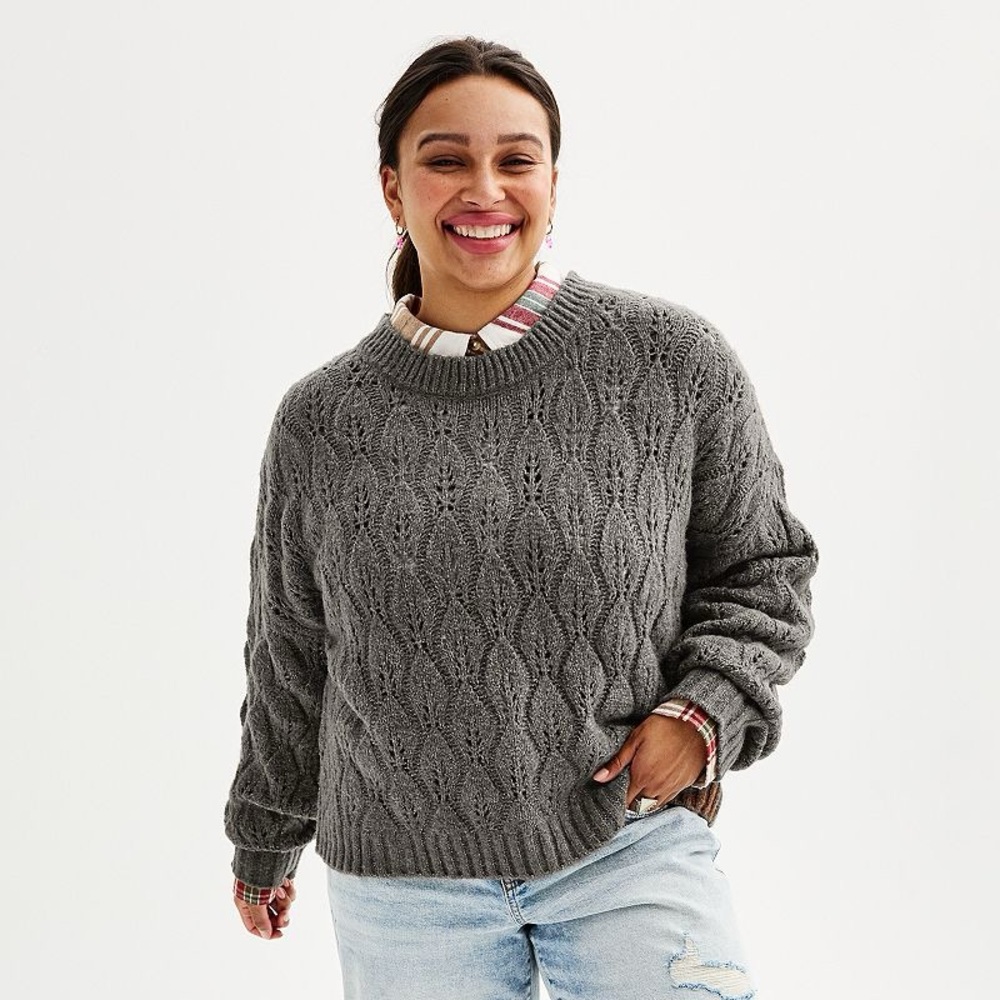 SO Juniors Drop Shoulder Pullover Sweater XXL - NWT